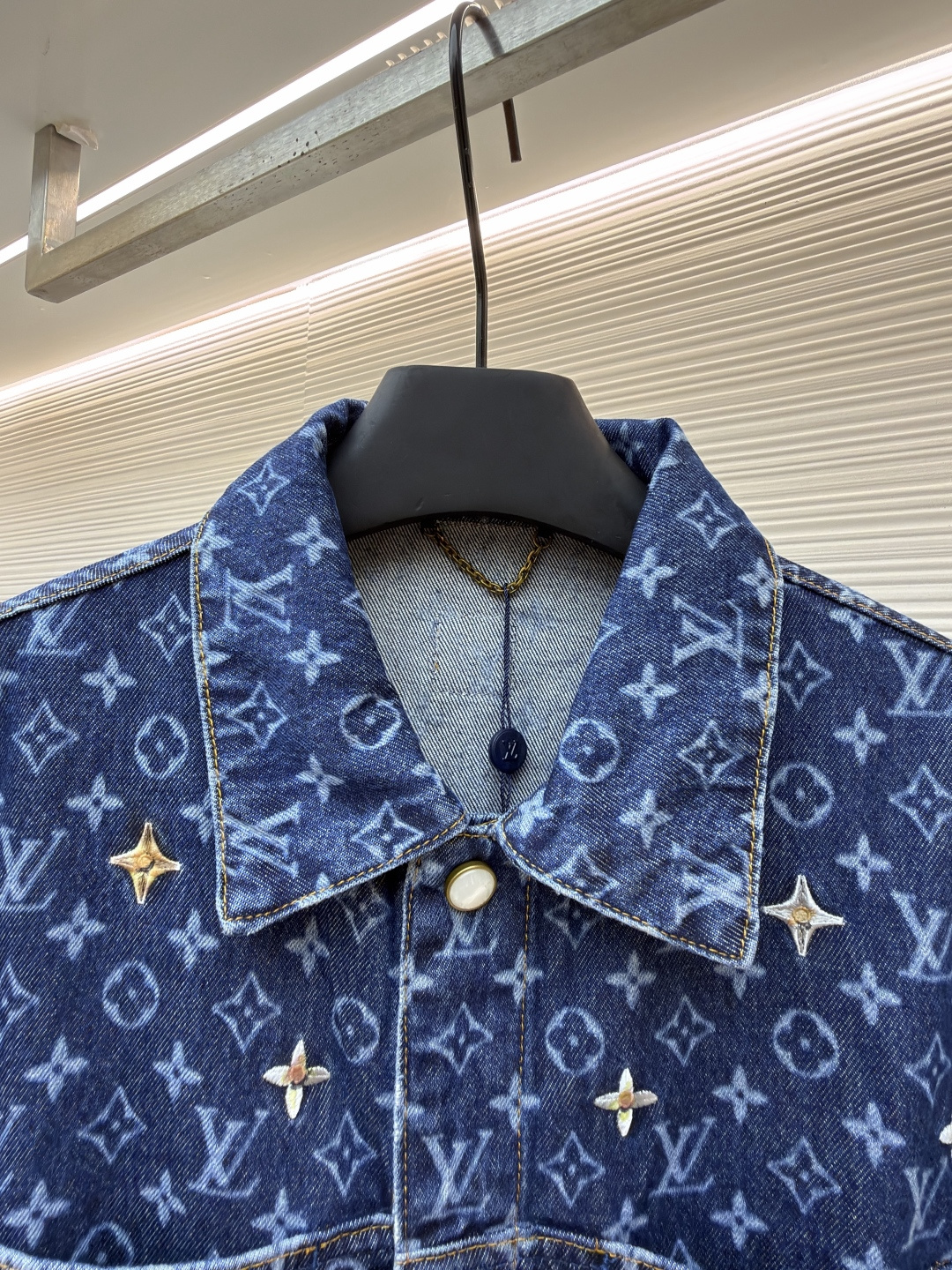 LOUIS VUITTON 字母提花雏菊刺绣牛仔外套