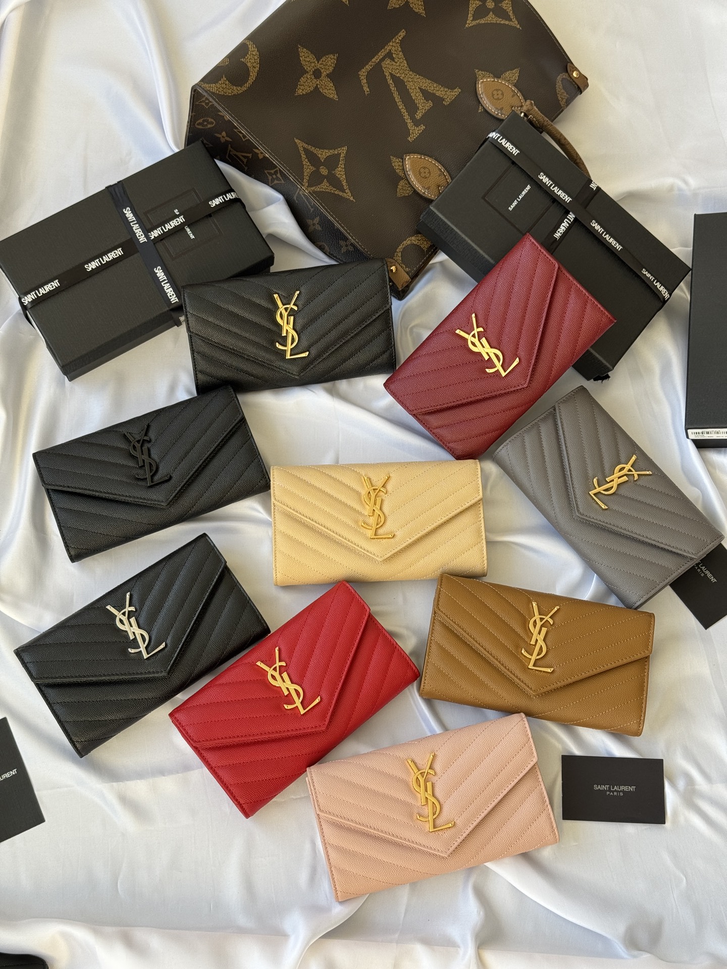 TOP Yves Saint Laurent YSL Flip Wallet 19*11*3cm - 9 Colors