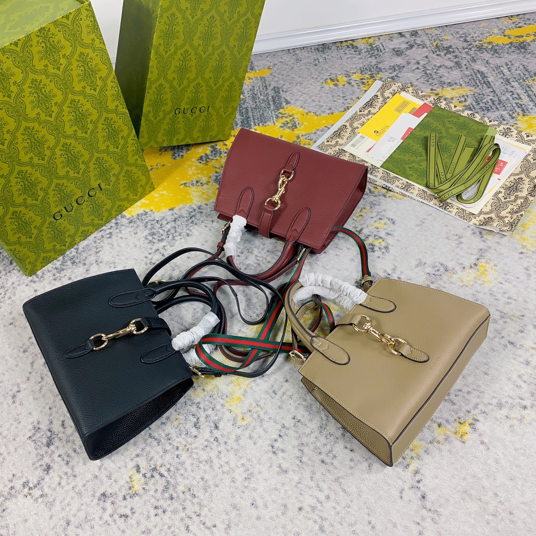 TOP GUCCI Top Handle Tote Bag 24 X 17.5 X 8.5 cm  -3 Colors