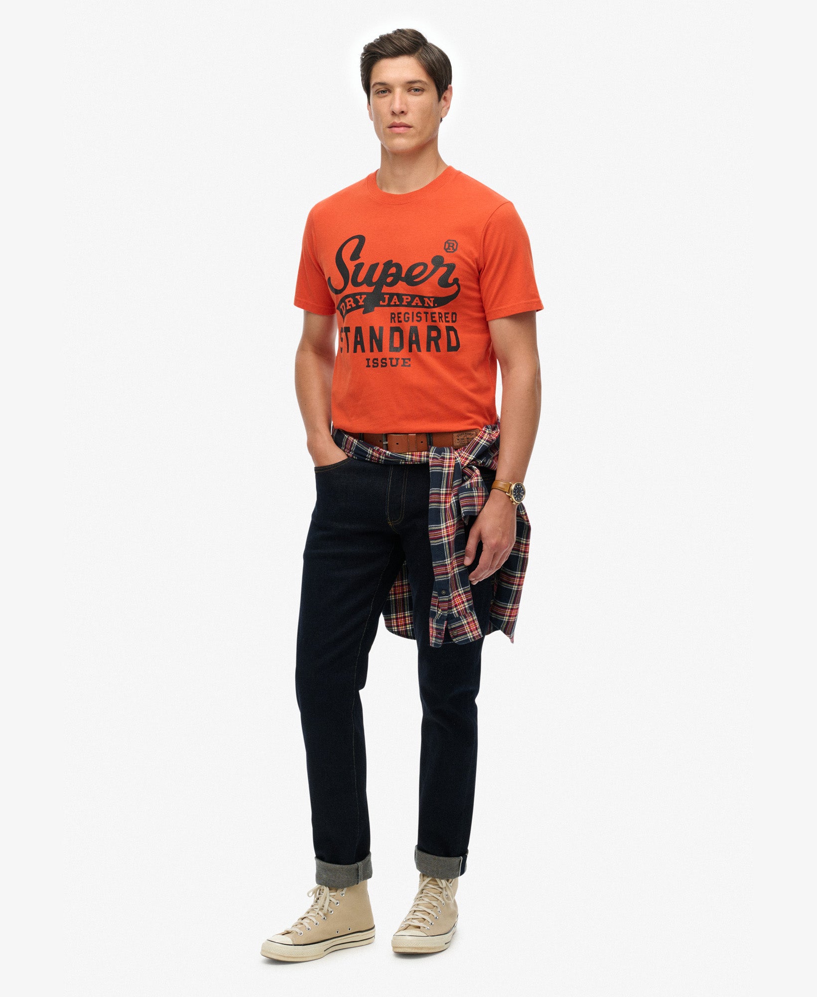 Standard Script Tee | Denim Co Rust Orange