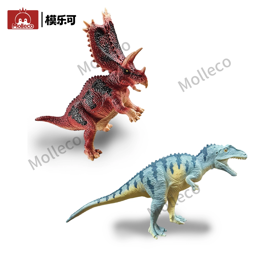 Molleco Dinosaur Figure Toys for Kids and Children Pentaceratops+Acrocanthosaurus CP0157