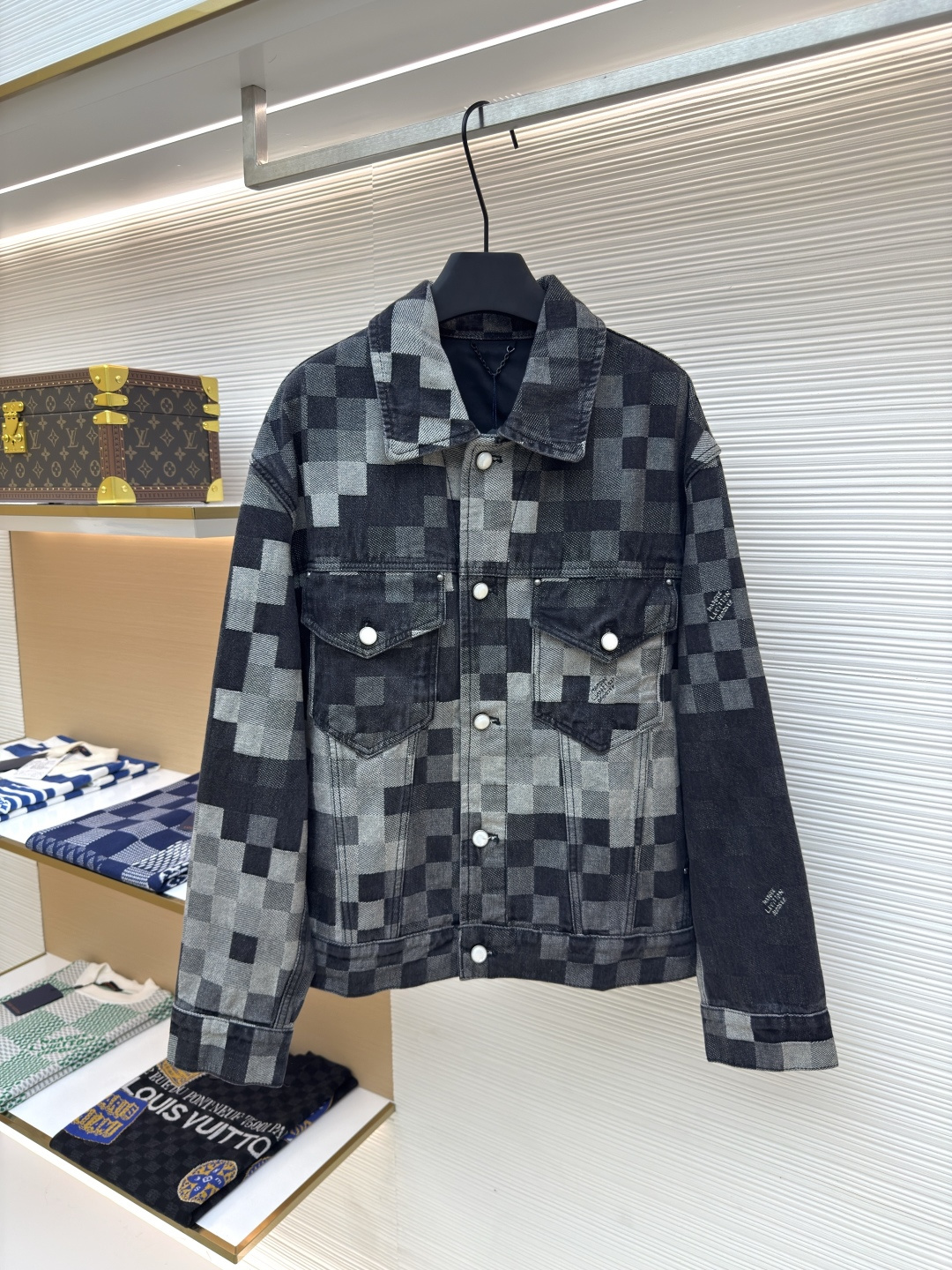LOUIS VUITTON 棋盘格马赛克牛仔外套