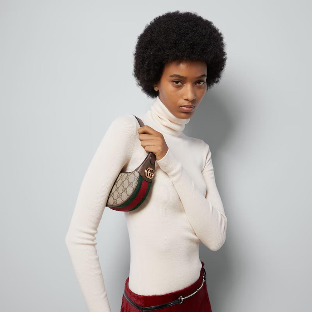 Gucci Ophidia Canvas&Leather Shoulder  Bags (Replica)