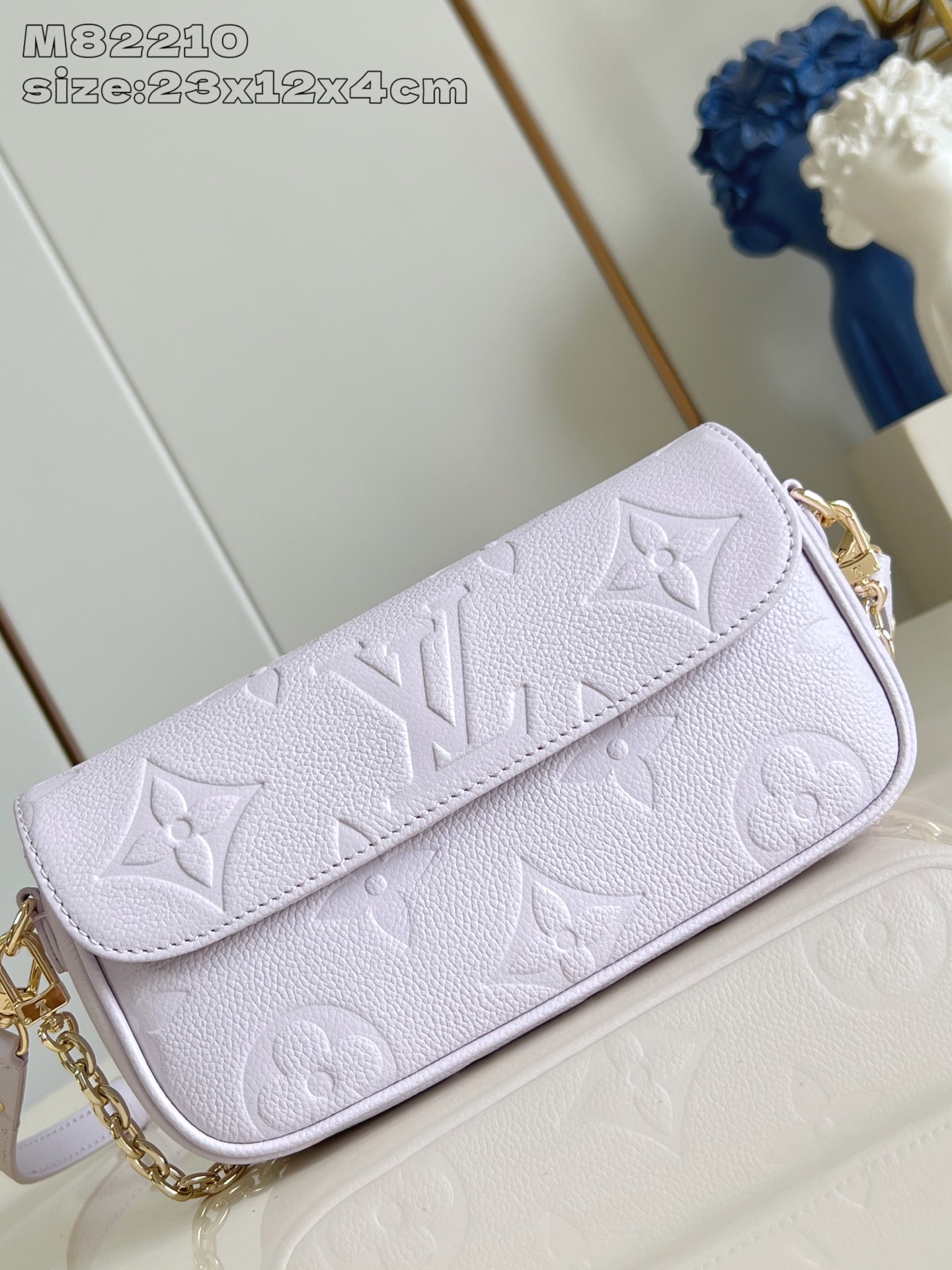TOP Louis Vuitton LV Monogram Wallet On Chain Bag 23.5 x 12 x 4.3cm - Light Purple