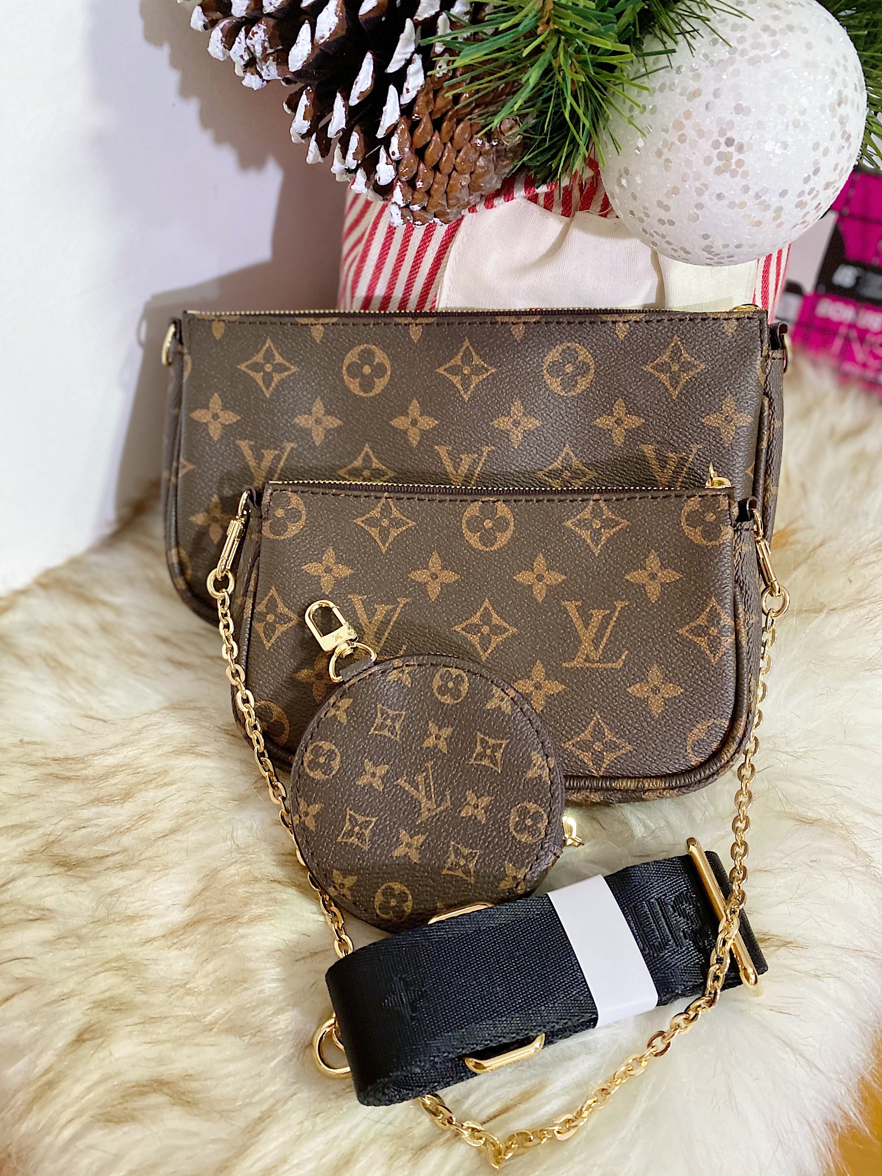 TOP Louis Vuitton LV Multi Pochette - BLACK STRAP