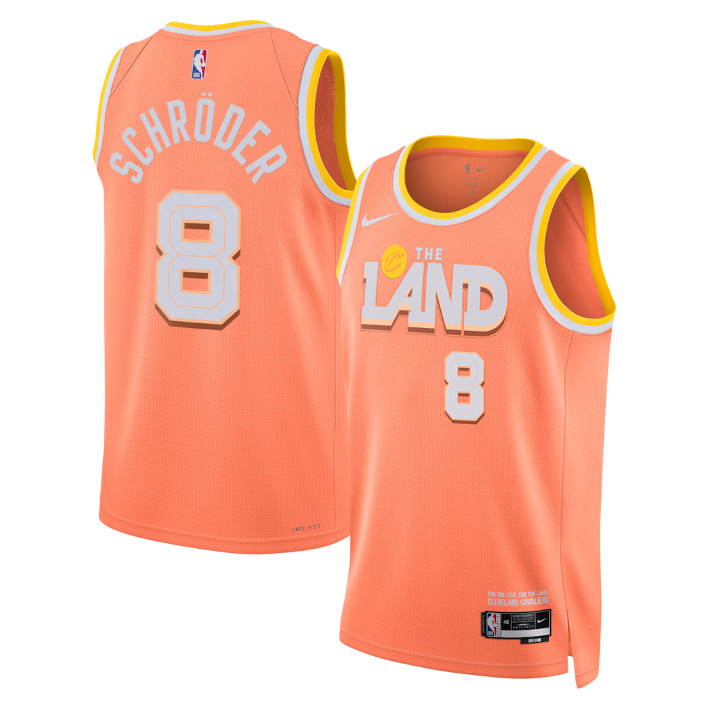 Cleveland Cavaliers Dennis Schröder 2025/26 City Edition Swingman Jersey - Orange