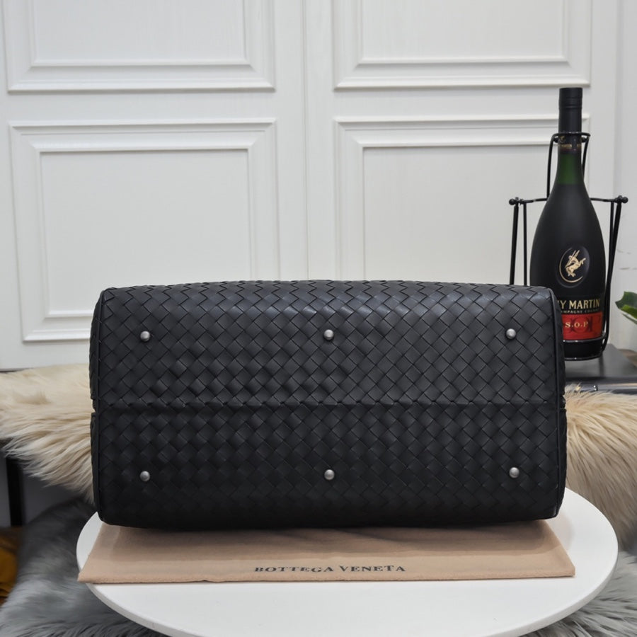 TOP Bottega Veneta BV BV Intrecciato Travel Bag - Black