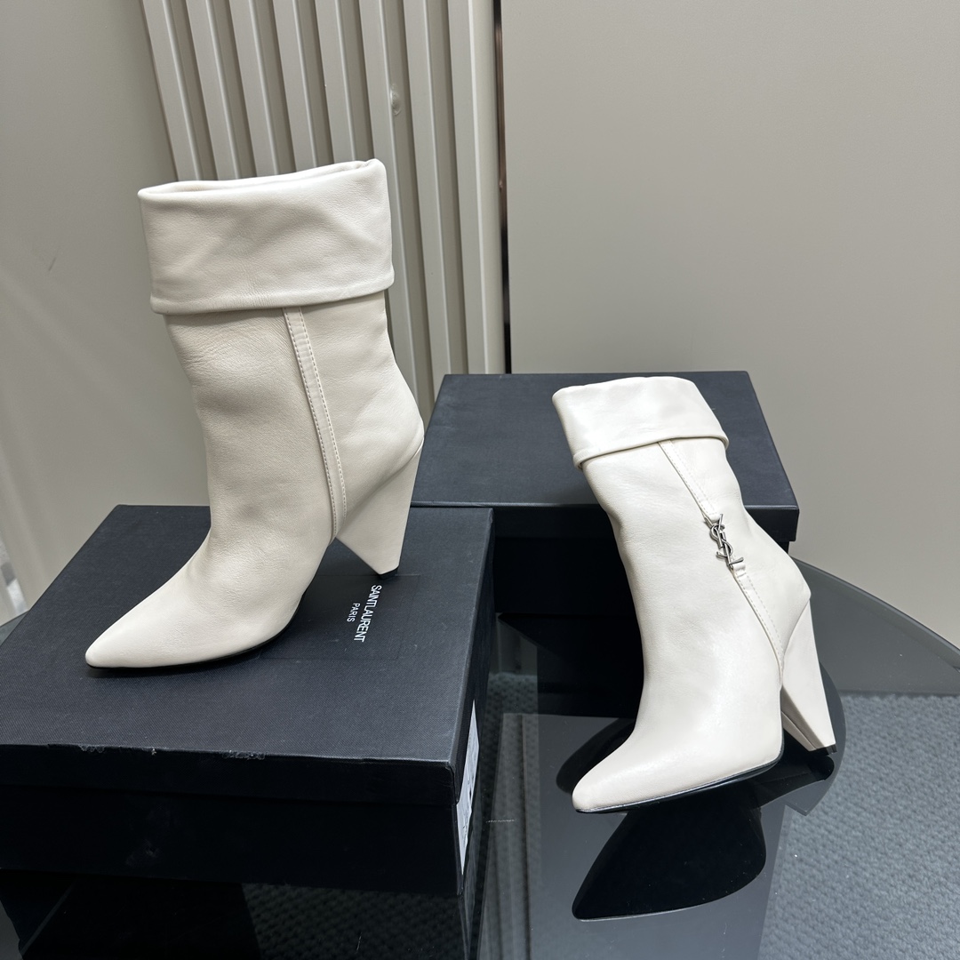 TOP Yves Saint Laurent YSL Side Zipper Ankle Boots- 4 Colors