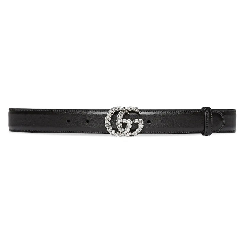 TOP GUCCI Cowhide Beltt - Black