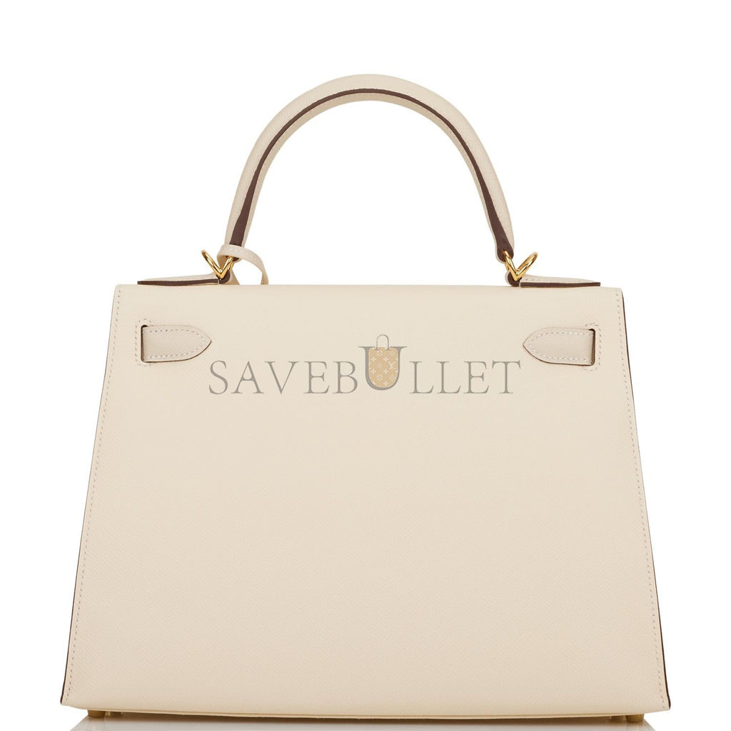 HERMES KELLY 28 SELLIER EPSOM GOLD HARDWARE (28*22*10cm)