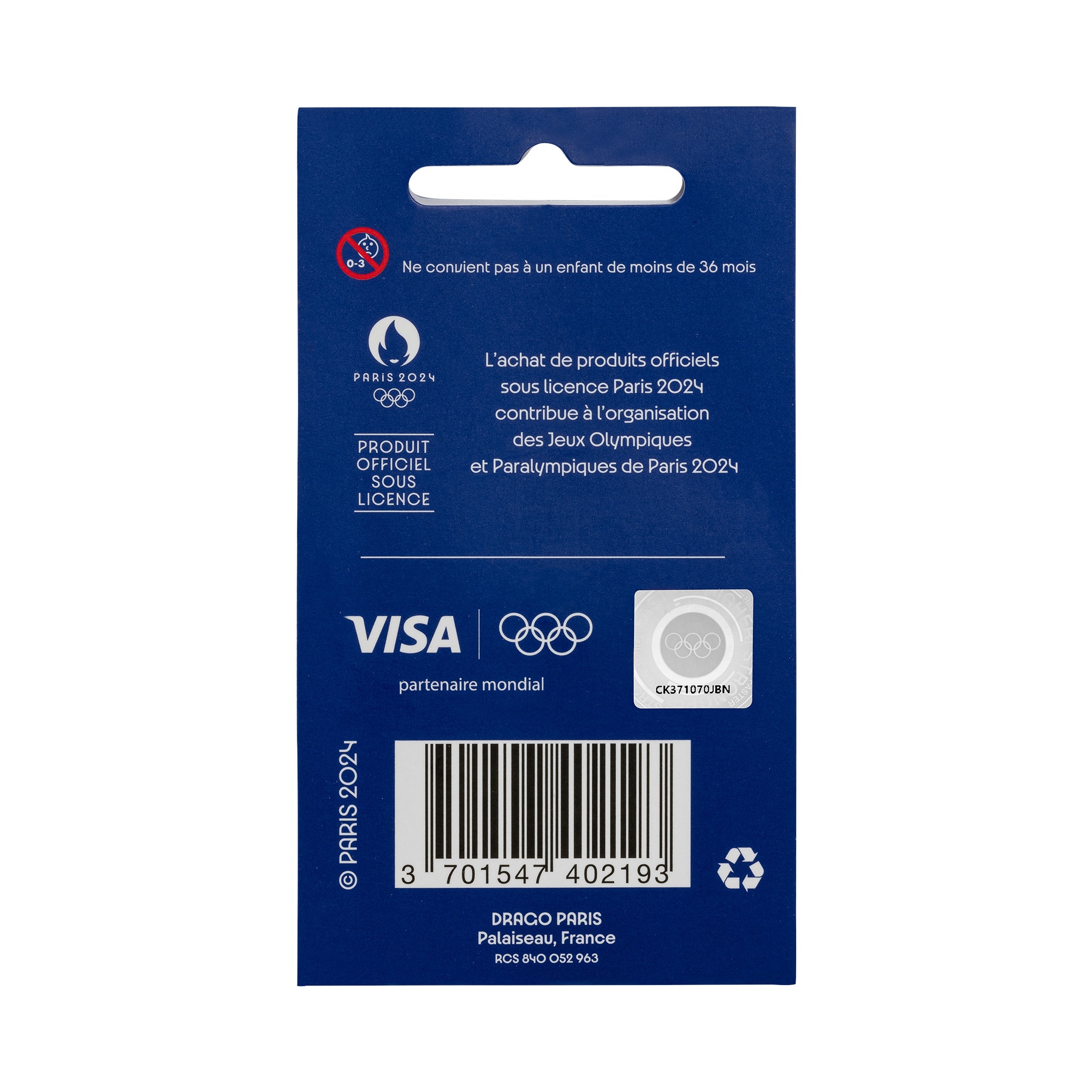 Paris 2024 Olympics Mascot Love Pin Badge