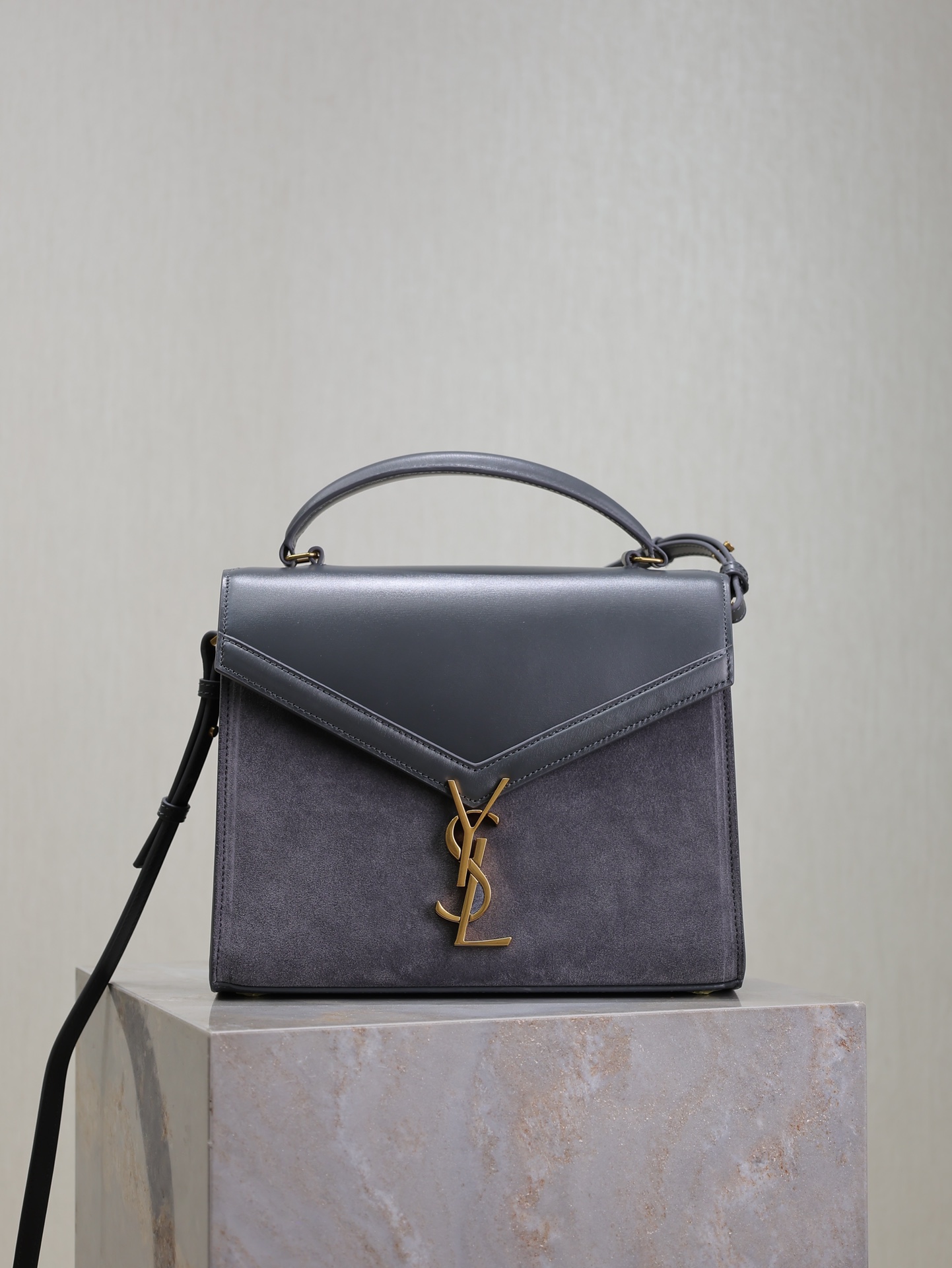 TOP Yves Saint Laurent YSL Suede Cassandra Clasp Bag 24.5×20×11.5cm- 3 Colors&GHW