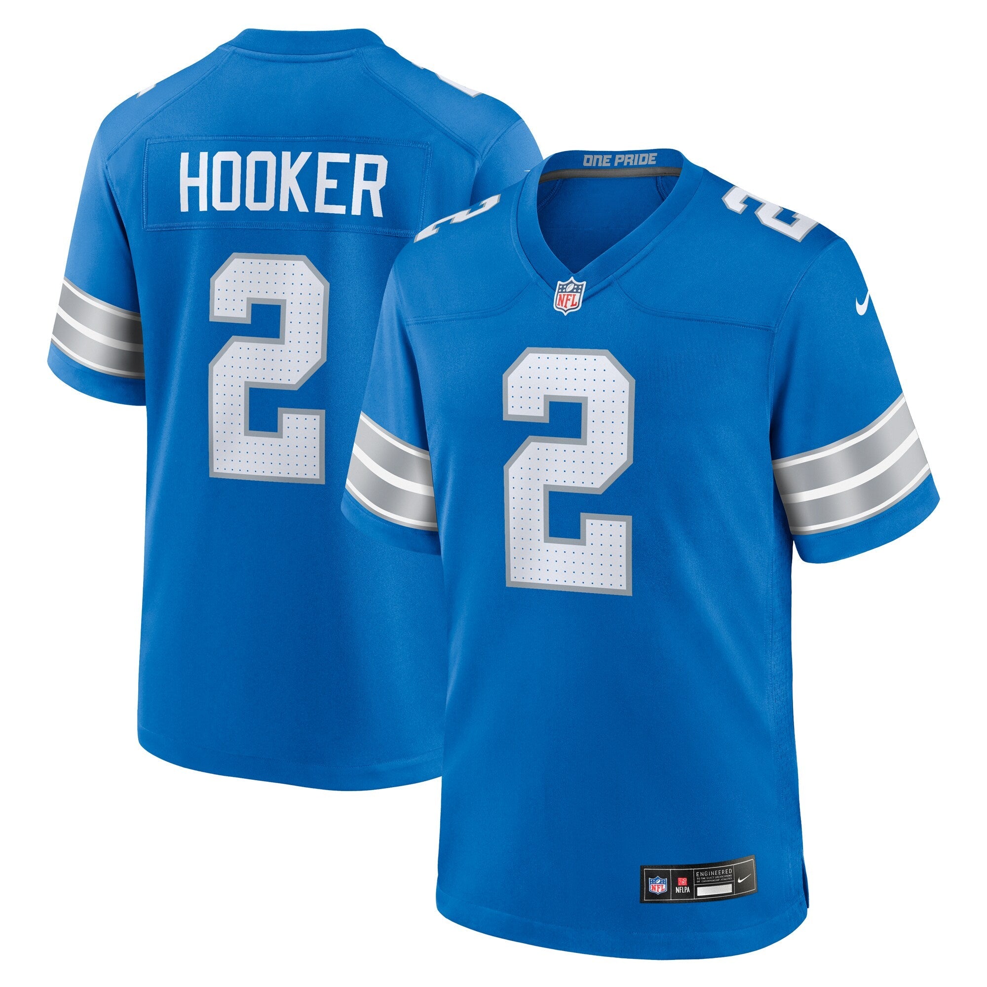 Hendon Hooker Detroit Lions  Team Game Jersey -  Blue