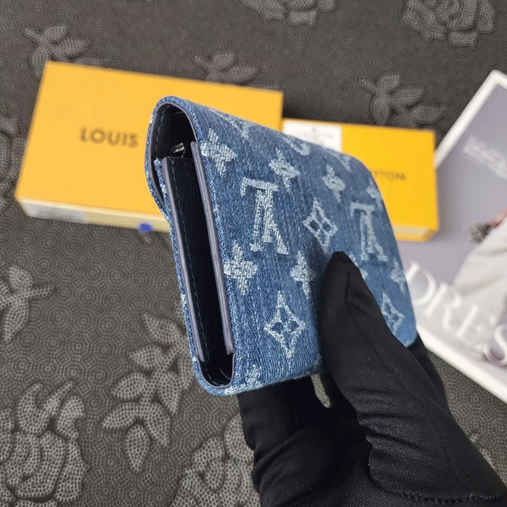 Louis Vuitton LV Monogram Jacquard Denim Money Clip （Replica）