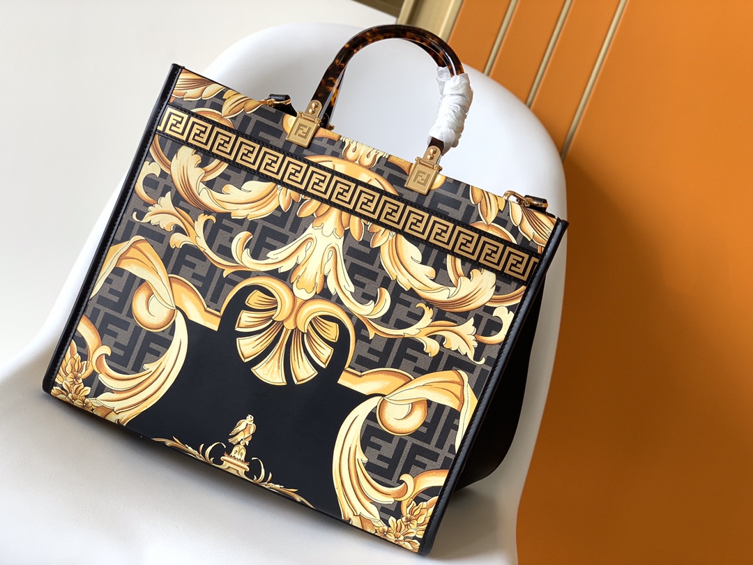 TOP FENDI Fendace Sunshine Tote Bag Medium 35-17-31cm - 2 Colors