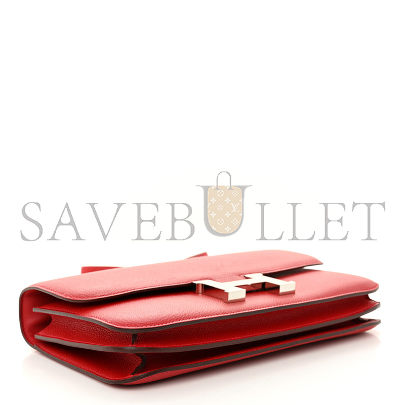 HERMES EPSOM CONSTANCE ELAN 25 ROUGE CASAQUE (25*15*4cm)