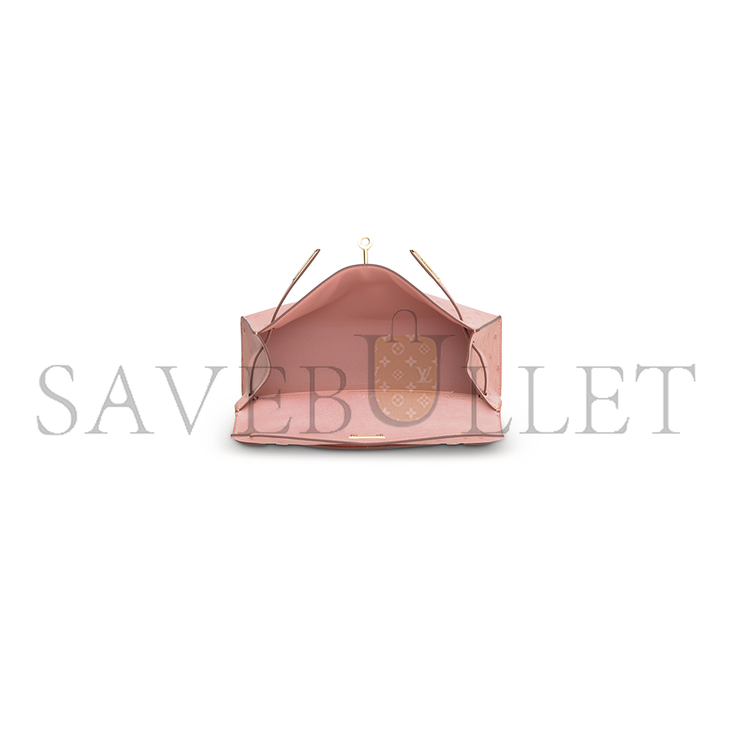 HERMES\HERMÈS A TERRE CUITE OSTRICH KELLY POCHETTE WITH GOLD HARDWARE (22*14*7cm)