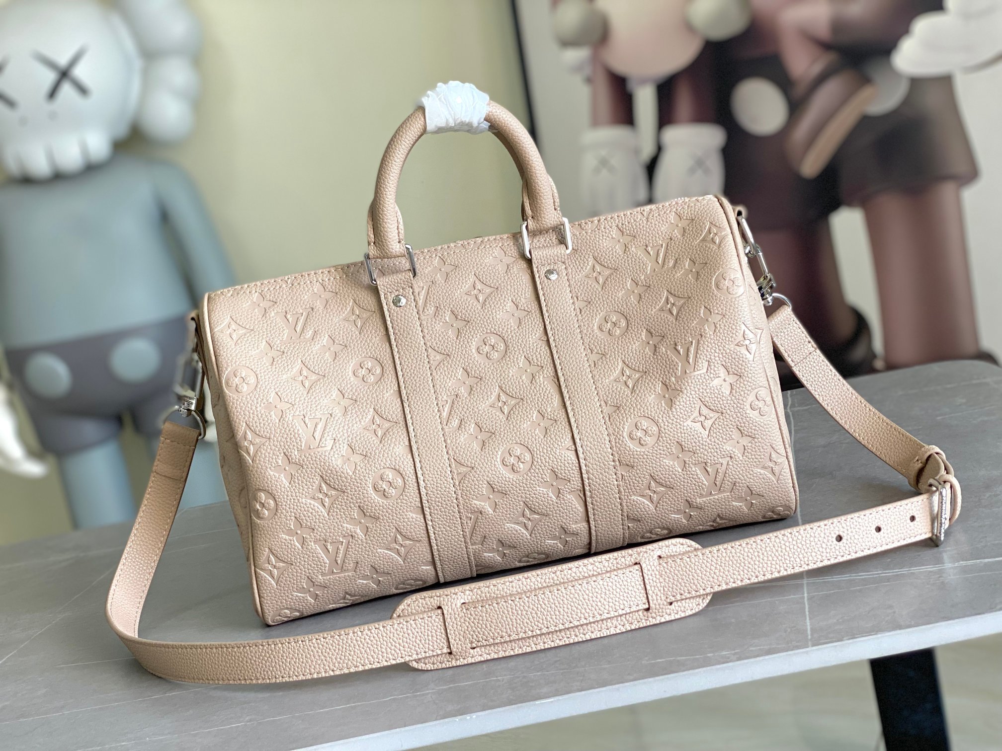 TOP Louis Vuitton LV Keepall 35 Travel Bag 34.0 x 21.0 x 16.0 cm - Apricot
