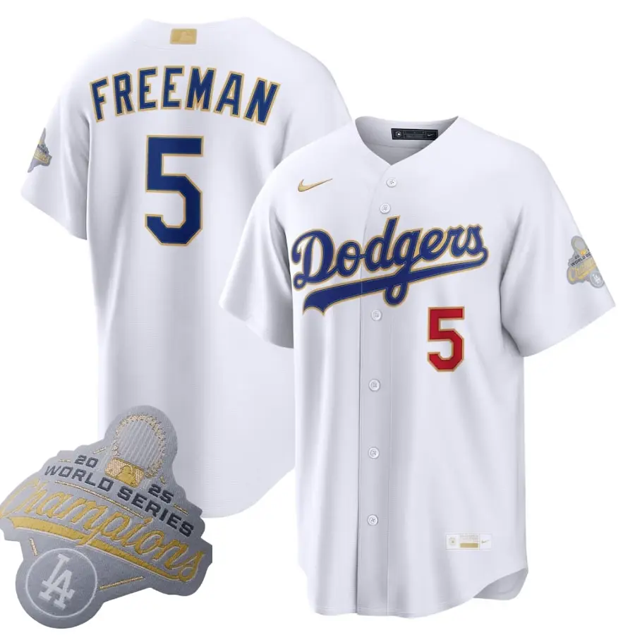 Los Angeles Dodgers Freddie Freeman White 2026 Gold Collection Jersey
