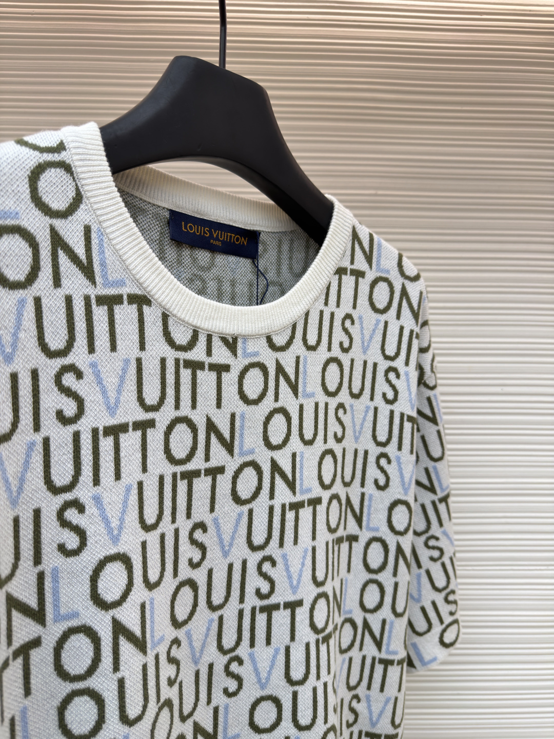 LOUIS VUITTON 满印字母毛织短袖