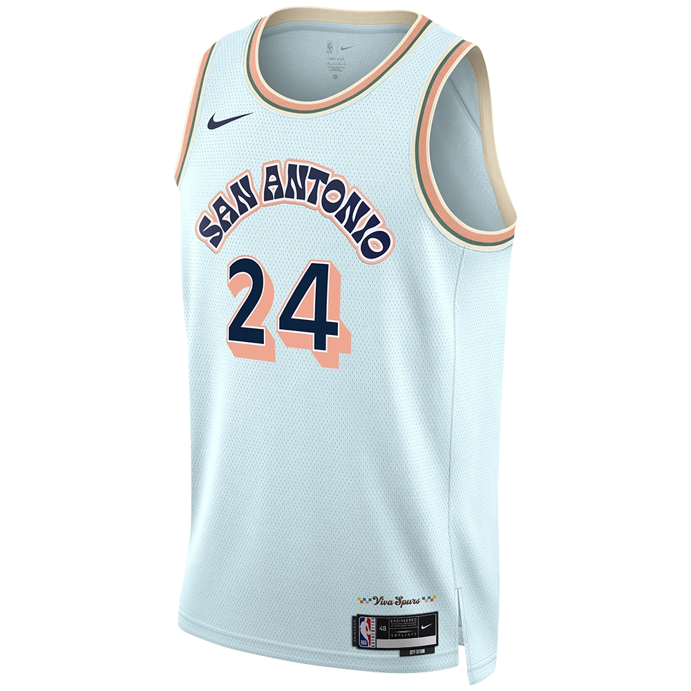 San Antonio Spurs Devin Vassell Light Blue 2024/25 Swingman Jersey - City Edition