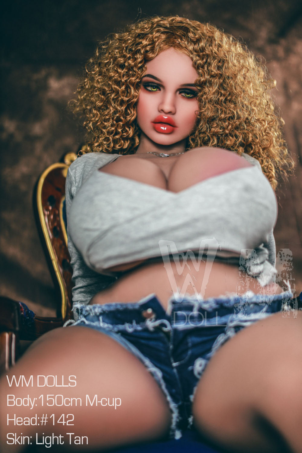 150cm/4ft11 M-cup BBW Big Booty Thick TPE Sex Doll with #142 Head