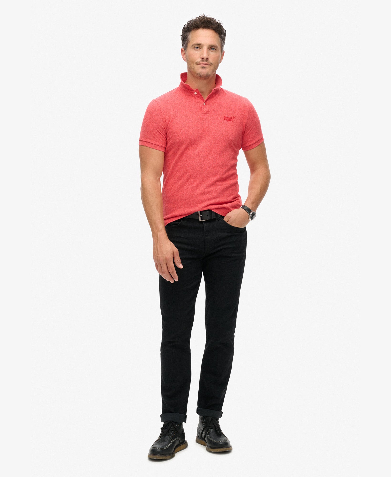 Classic Pique Polo | Hibiscus Red Marle