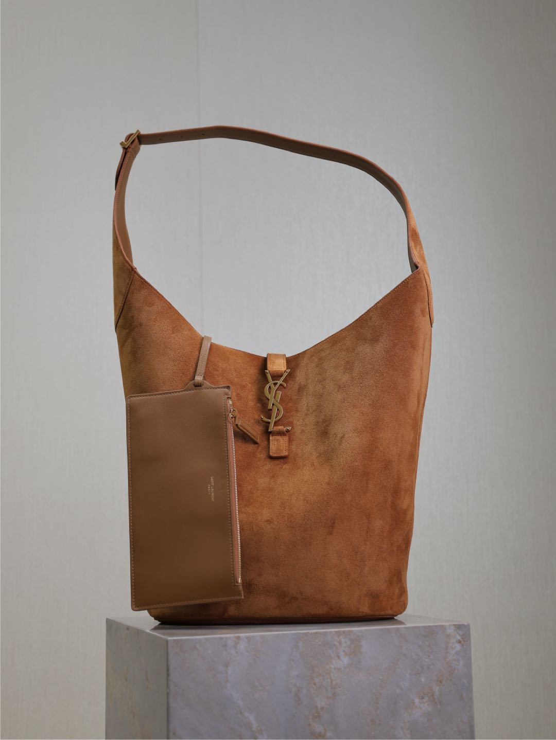 TOP Yves Saint Laurent YSL Le 5A7 Bag 26×31.5×13.5cm - Brown