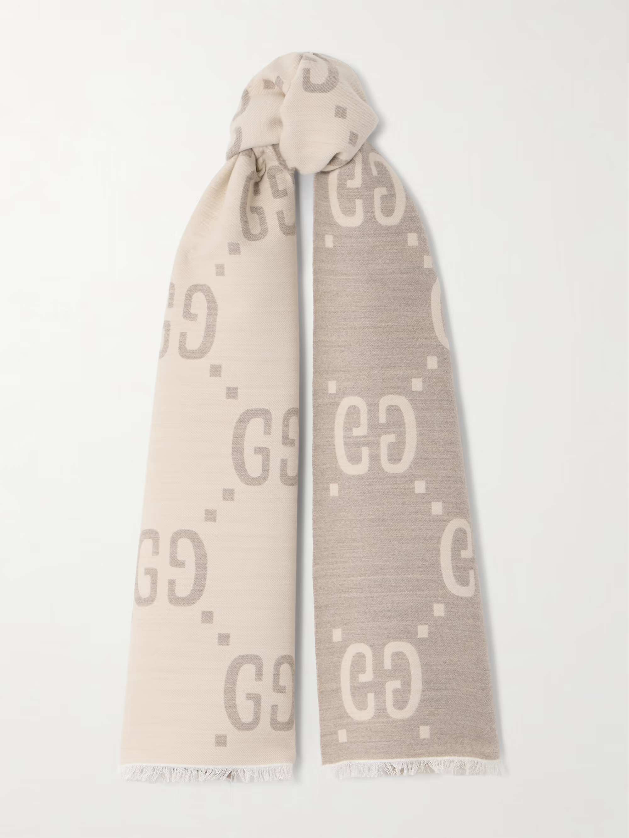 TOP GUCCI Cashmere Scarf 190cm*35cm - Khaki