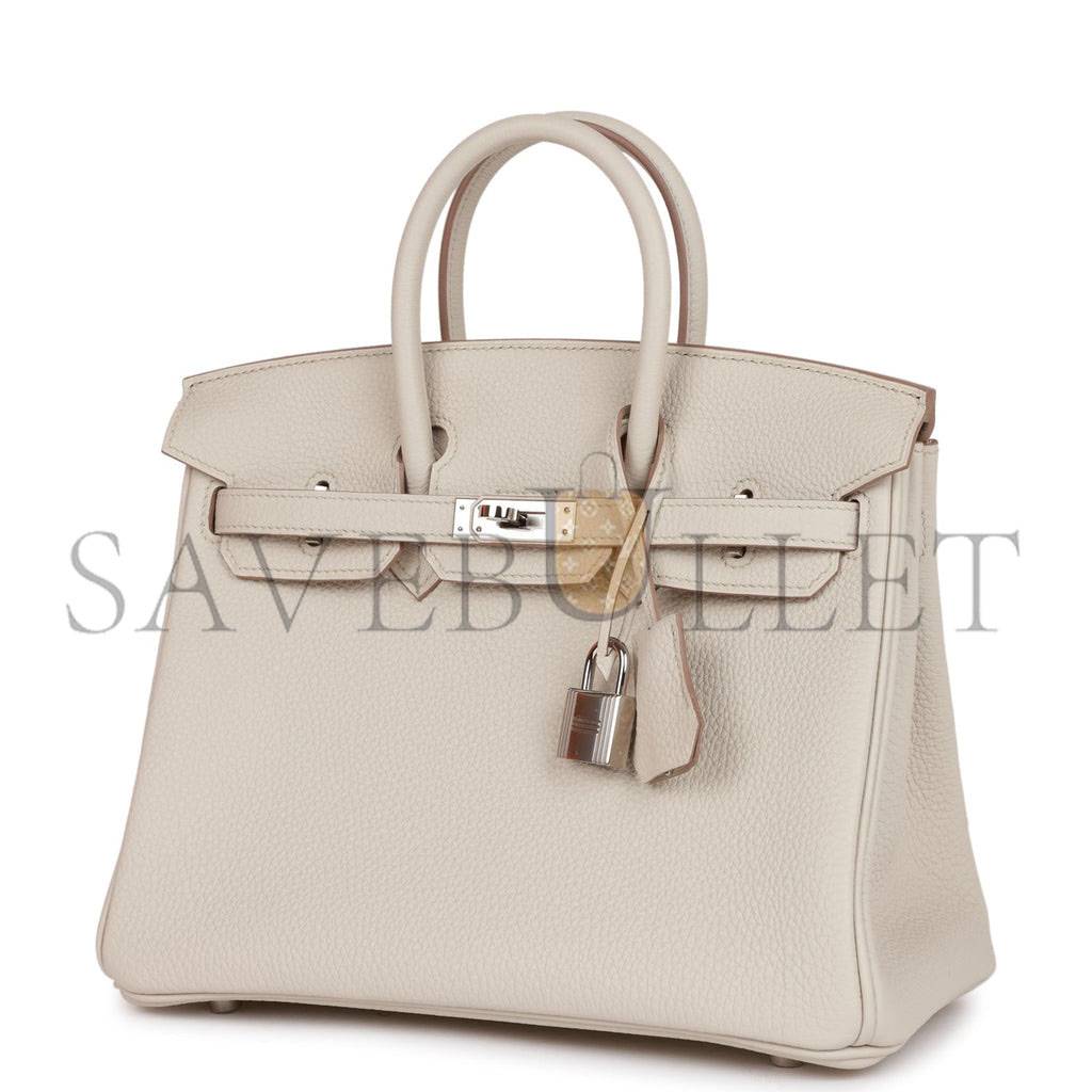 HERMES BIRKIN 25 TOGO PALLADIUM HARDWARE (25*20*13cm)