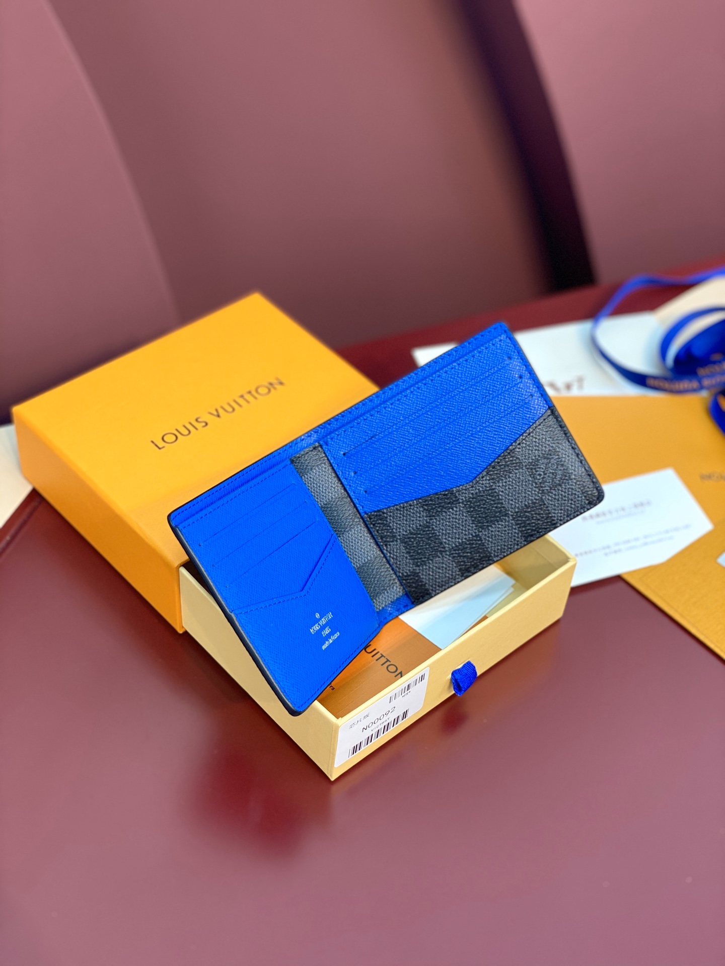 TOP Louis Vuitton LV Multiple Wallet Monogram Canvas & Taïga Leather 12x9cm - Black