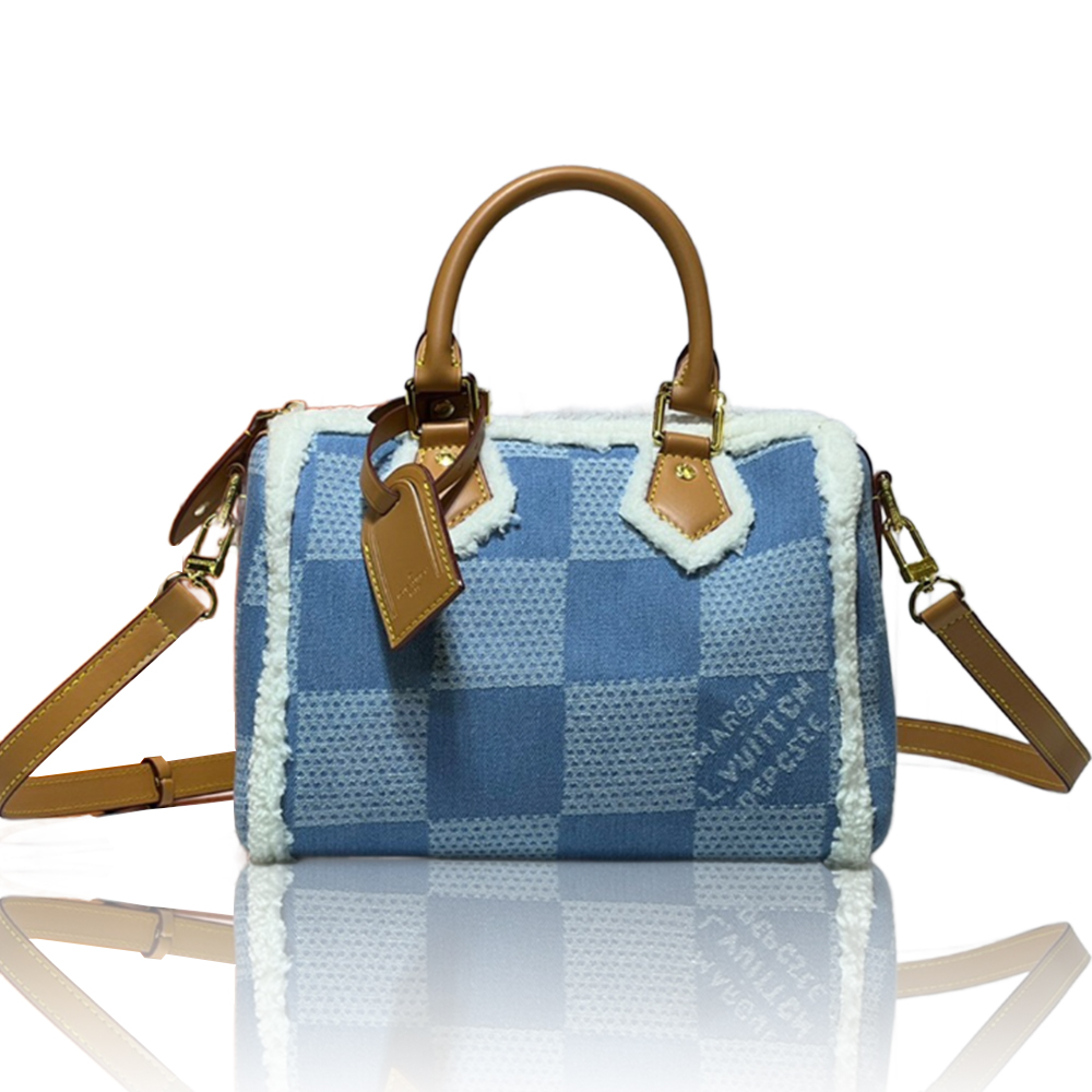 Louis Vuitton Speedy25 Denim Canvas Bag (10A Mirror Version)