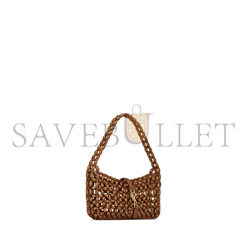 YSL LE 5 À 7 WOODEN BEADED HANDBAG 862997KAAAZ9384 (28*15*7.5cm)