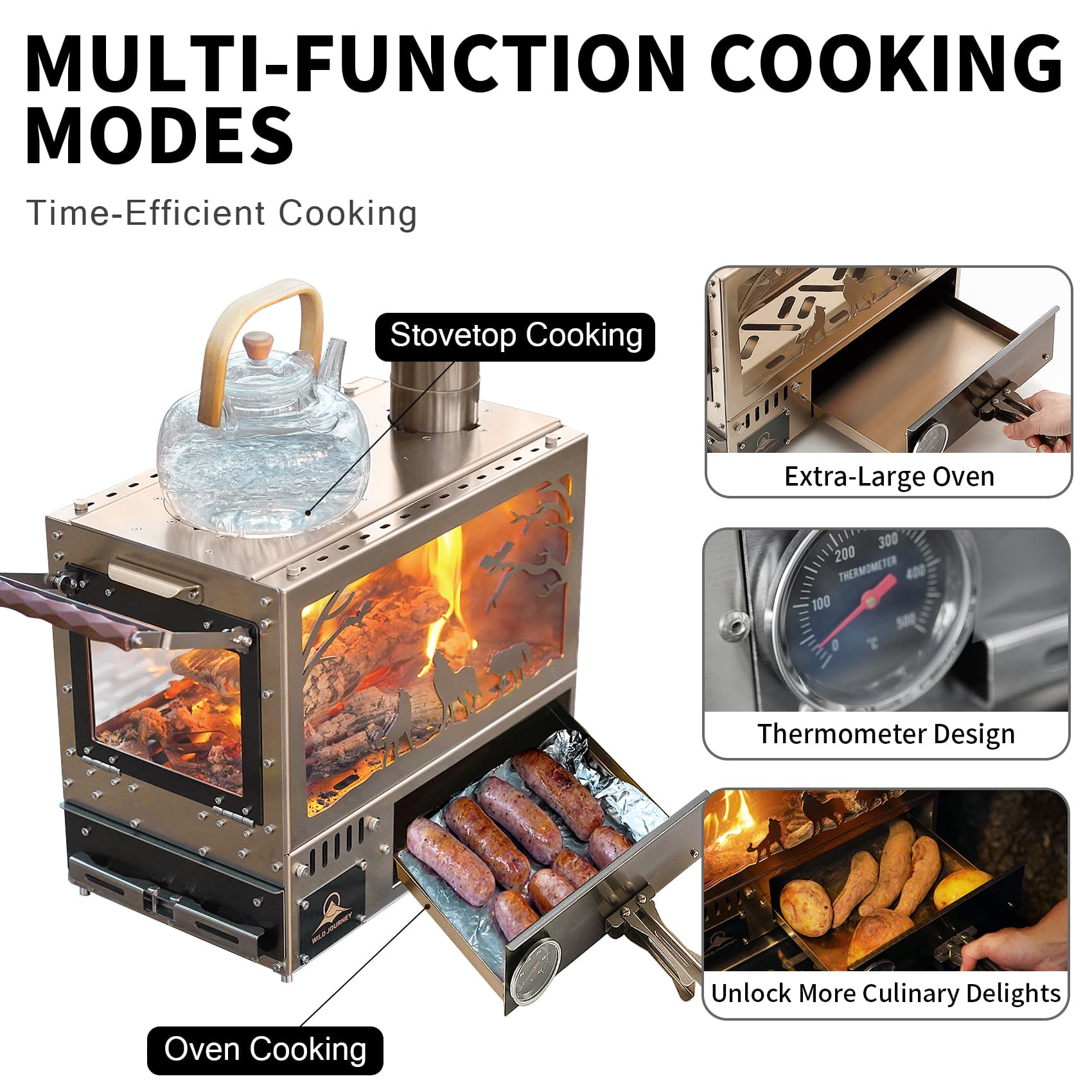 M8  Rose Gold Tent Wood Stove