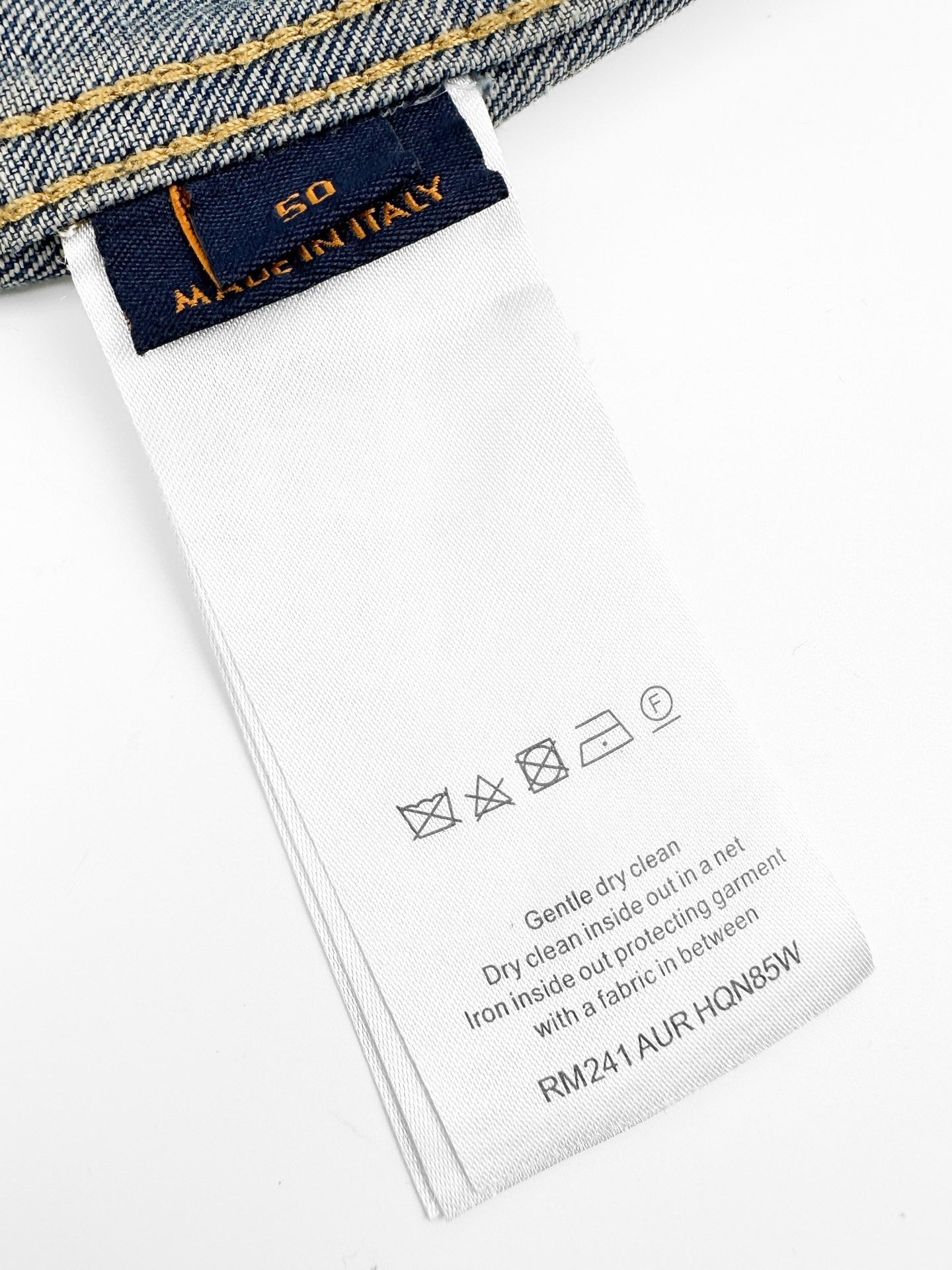 1v LOUIS VUITTON 皮革细节牛仔夹克
