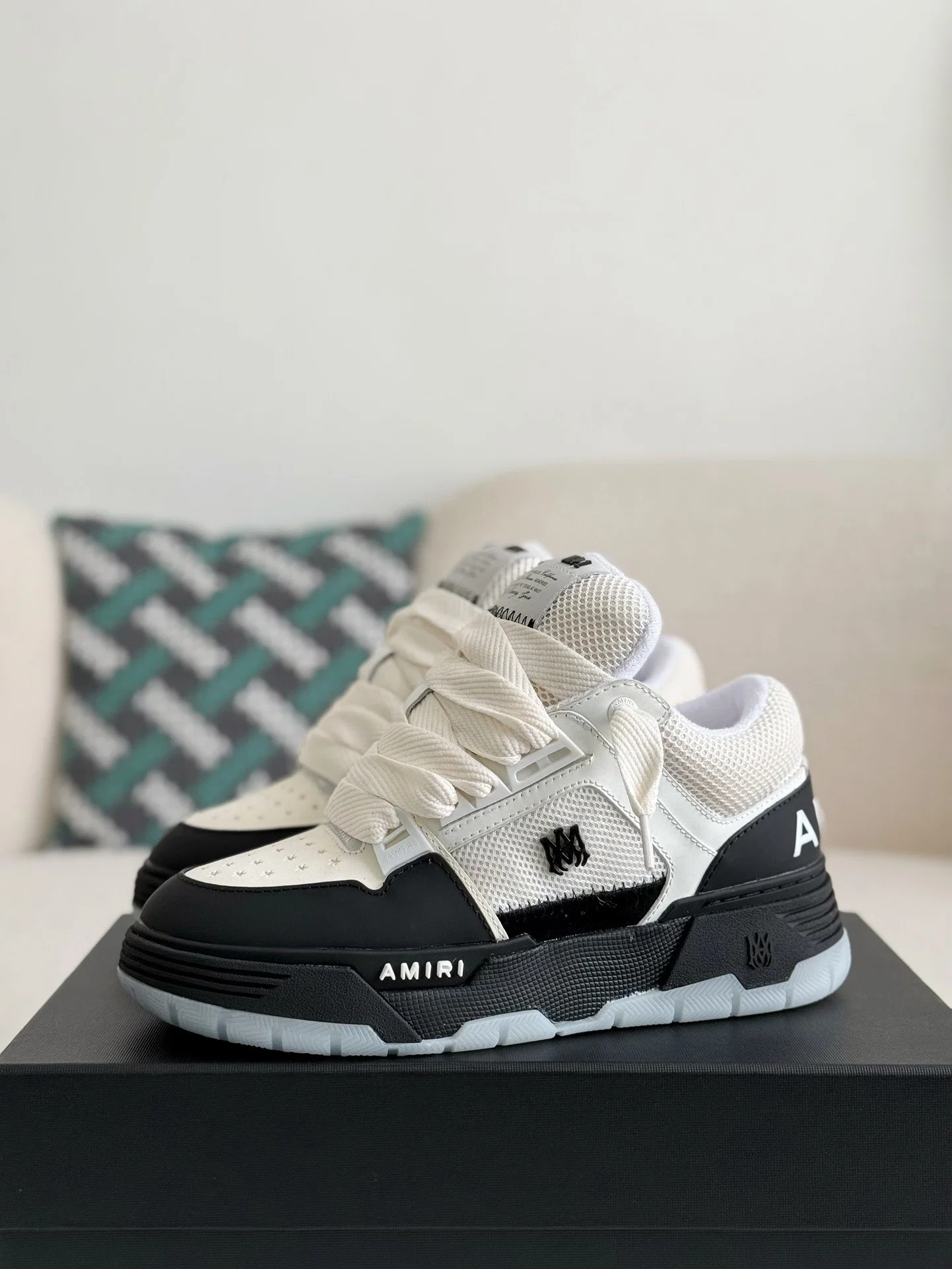 AAAShose Top Skate Sneakers Black White Chunky Platform Shoes Mesh Leather Casual Streetwear Shoes
