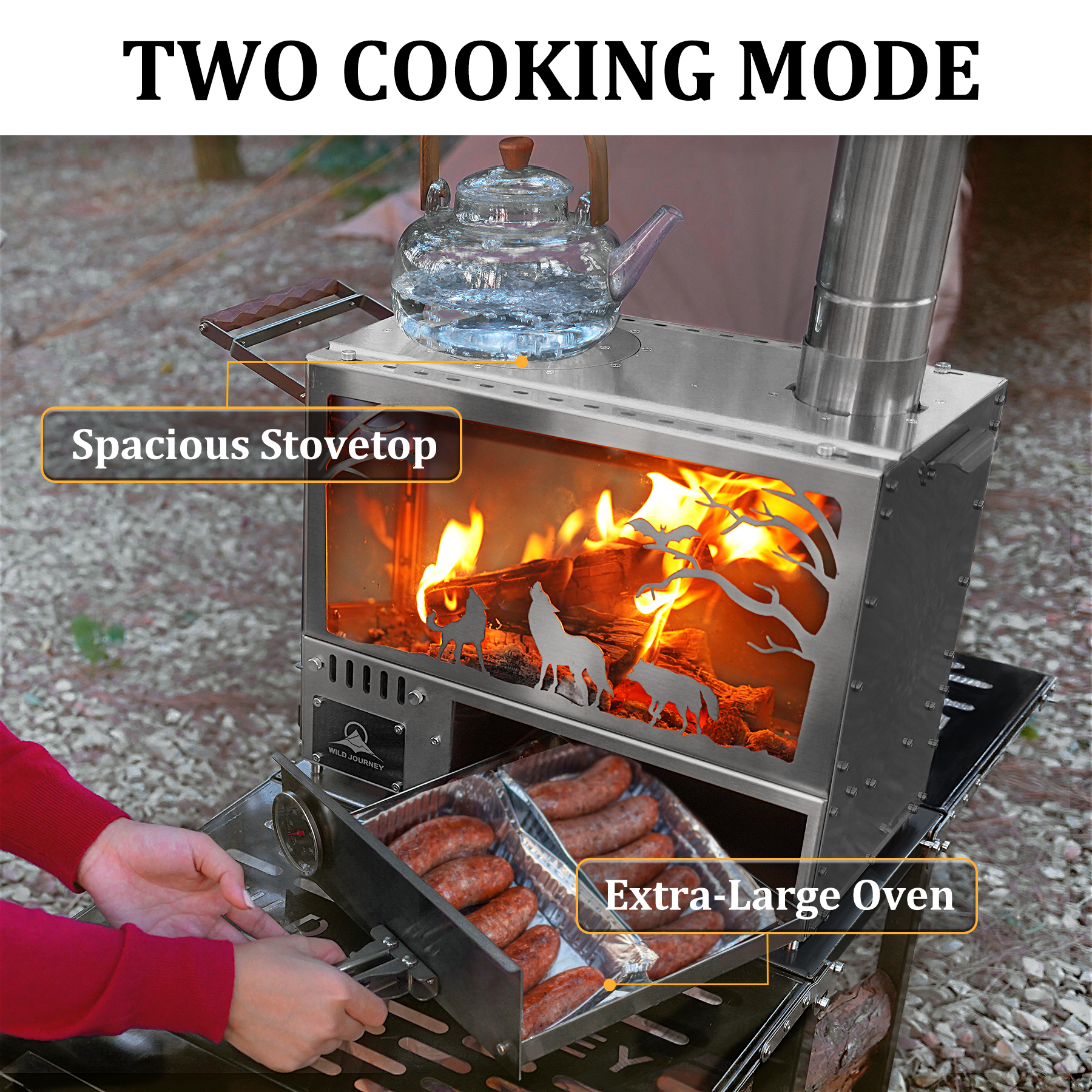 M8 Silver Tent Wood Stove