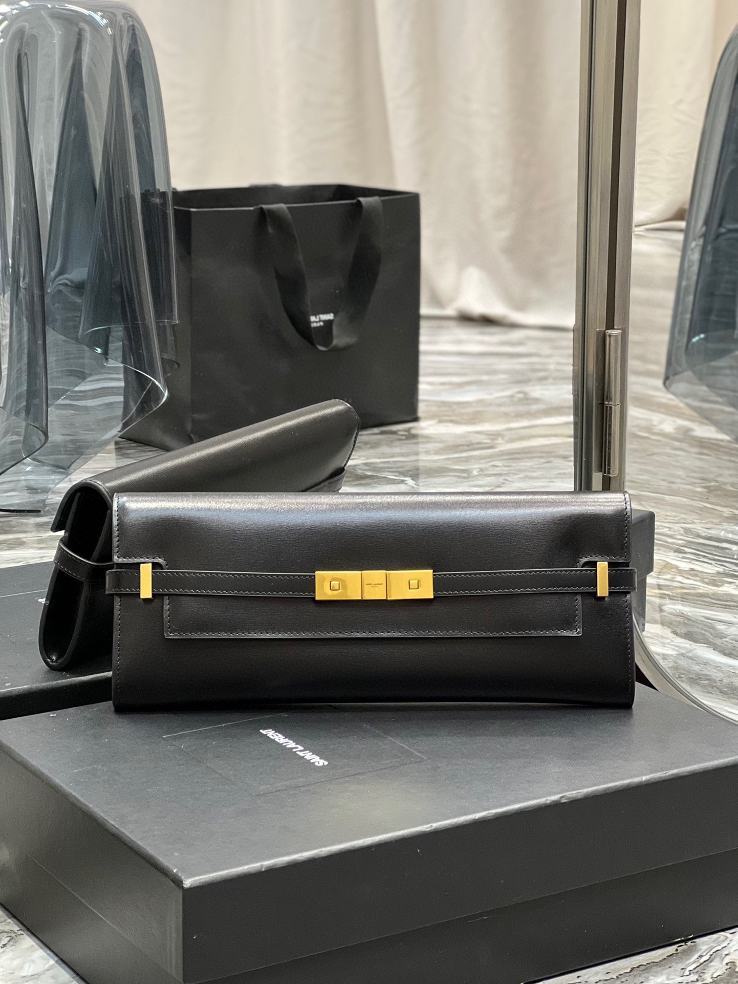 TOP Yves Saint Laurent YSL Manhattan Clutch Handbag - 4 Color