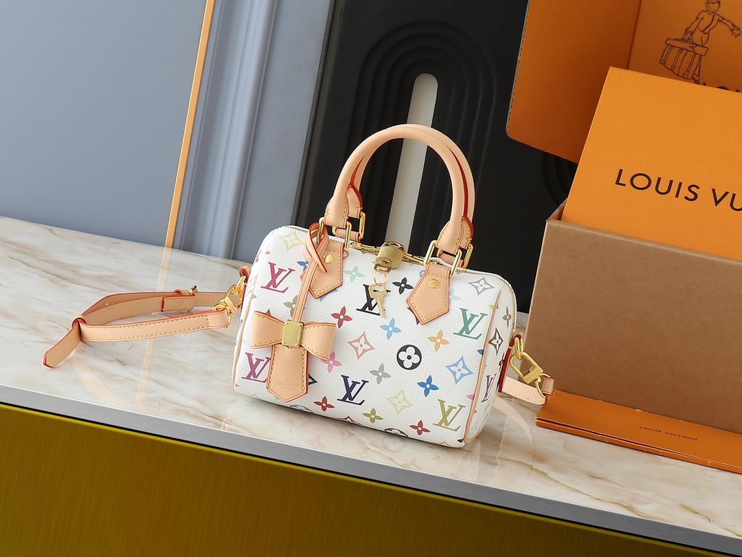 TOP Louis Vuitton LV Speedy Bandouliere 20 Bag 20.5x13.5x12.0 cm  - White