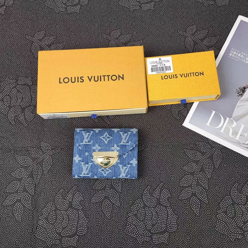 Louis Vuitton LV Monogram Jacquard Denim Money Clip （Replica）