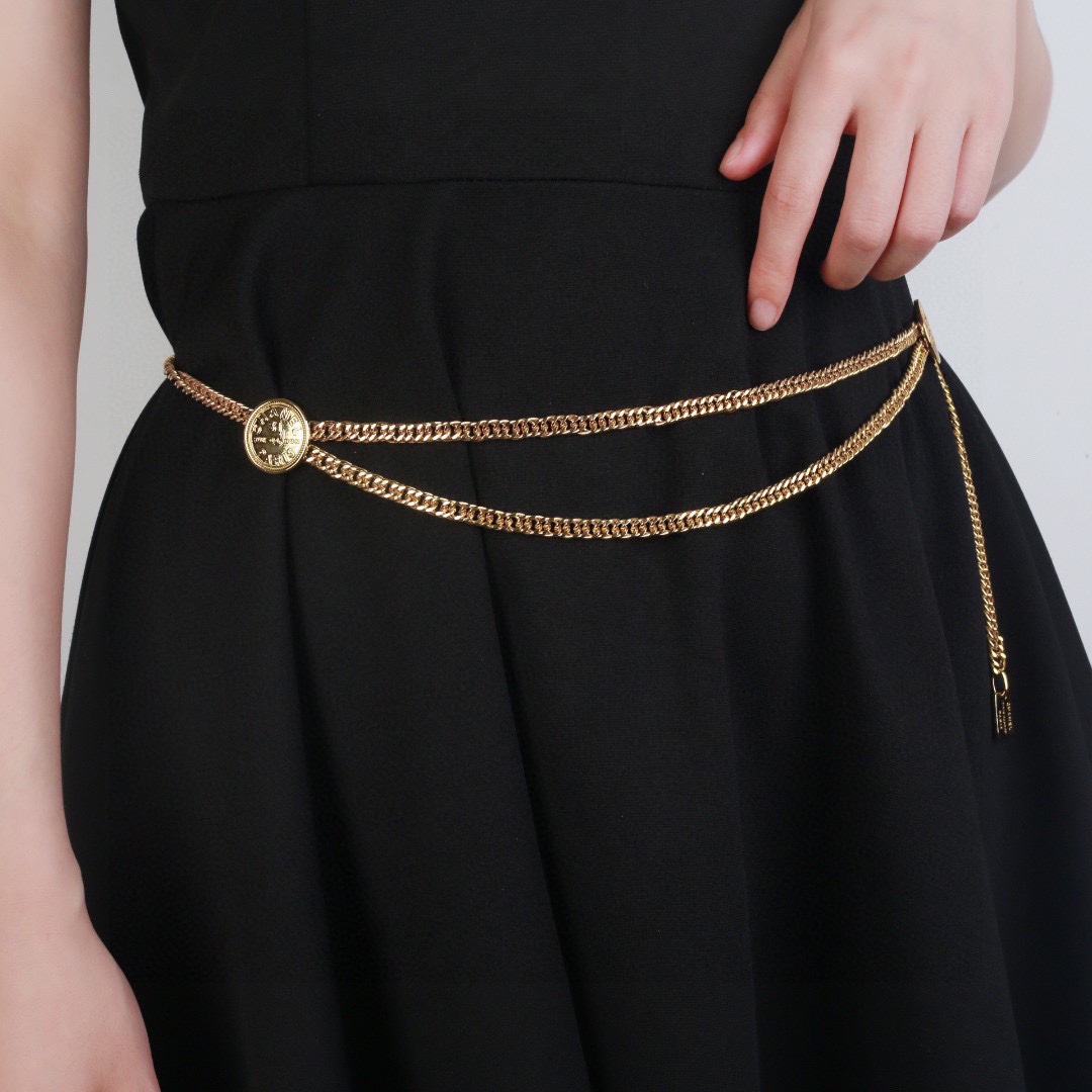 TOP CHANEL  Multi Layer Vintage Waist Chain