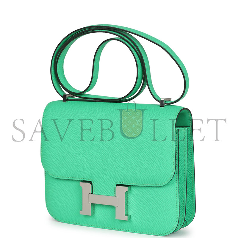 HERMÈS MASTER CONSTANCE 18 VERT COMICS EPSOM PALLADIUM HARDWARE (18*15*5cm)