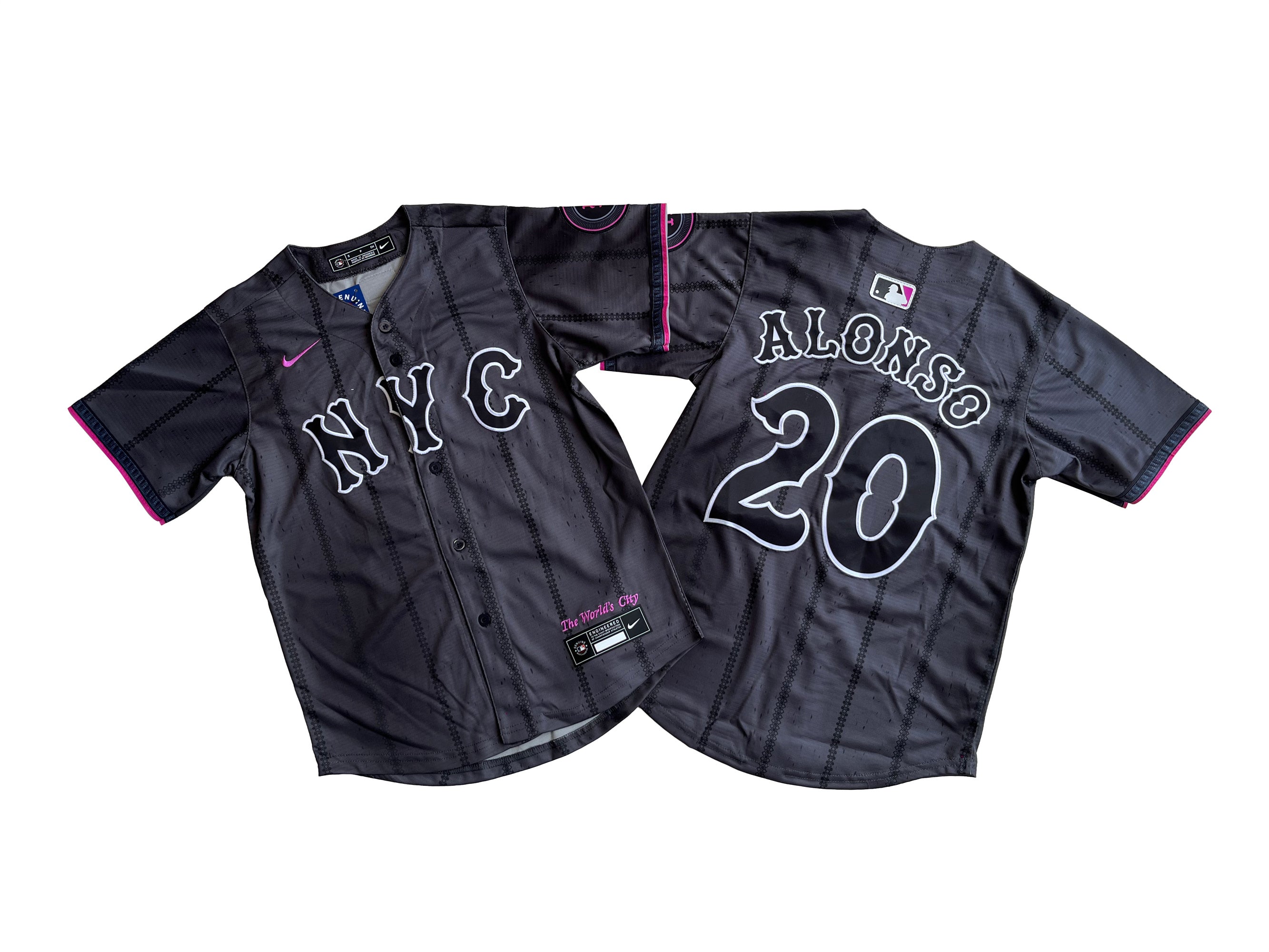 KID Youth New York Mets Pete Alonso  Graphite 2024 City Connect Limited Player Jersey