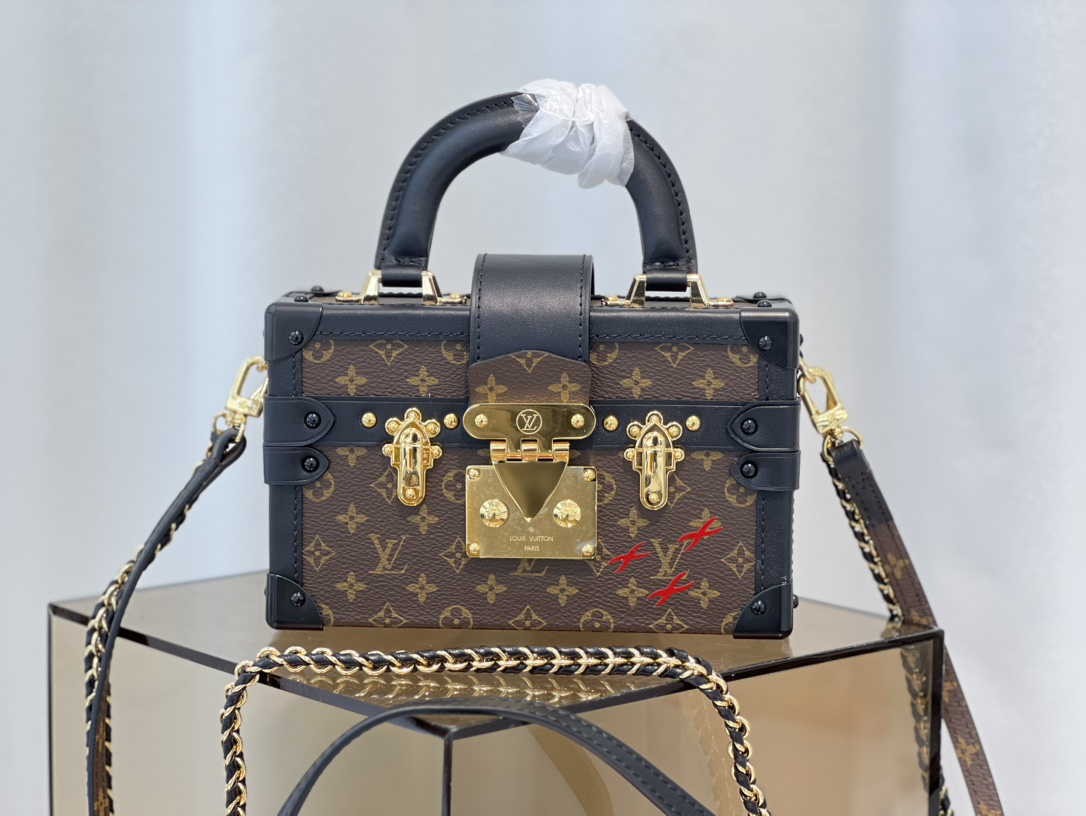 TOP Louis Vuitton LV  Petite Malle Capitale 20 x 12.5 x 6 cm-Brown