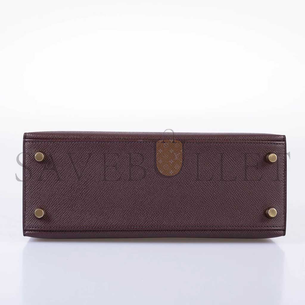 HERMÈS KELLY 25 SELLIER ROUGE EPSOM WITH GOLD HARDWARE (25*17*7cm)