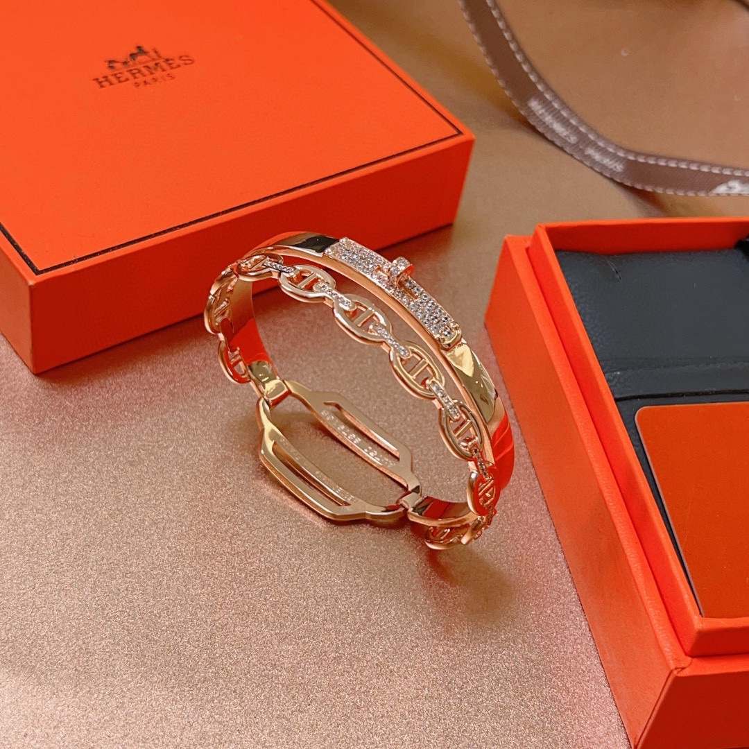 TOP HERMES Conjoined  Bracelet-3 Colors
