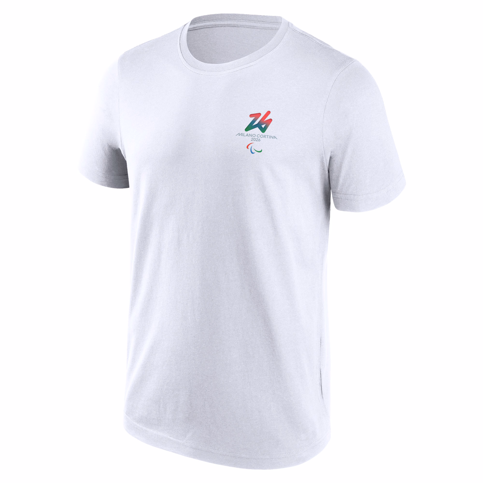 Milano Cortina 2026 Paralympics Front & Back Logo Graphic T-Shirt - White