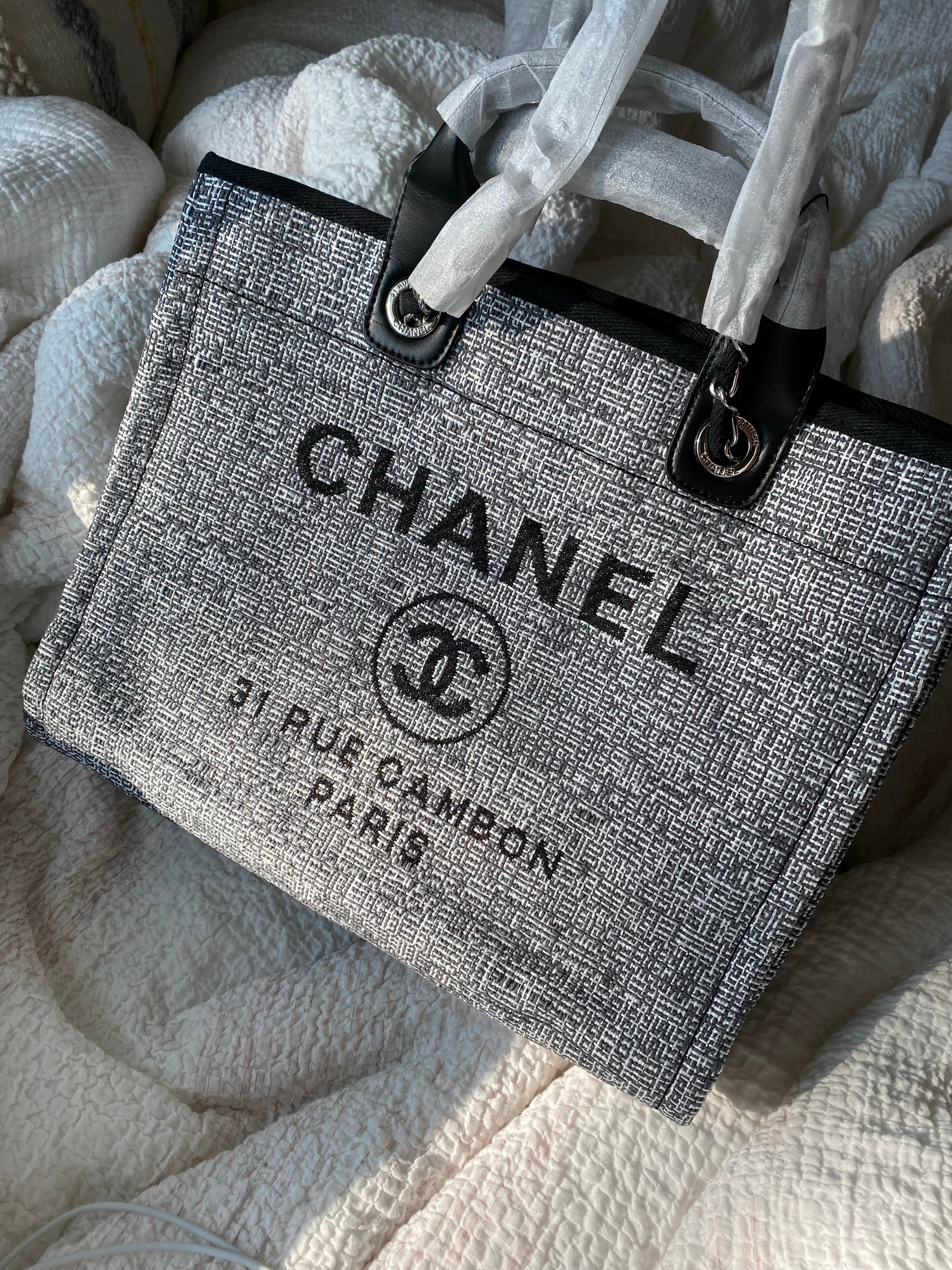 TOP CHANEL Deauville Top Handle Tote small 35cm - Charcoal