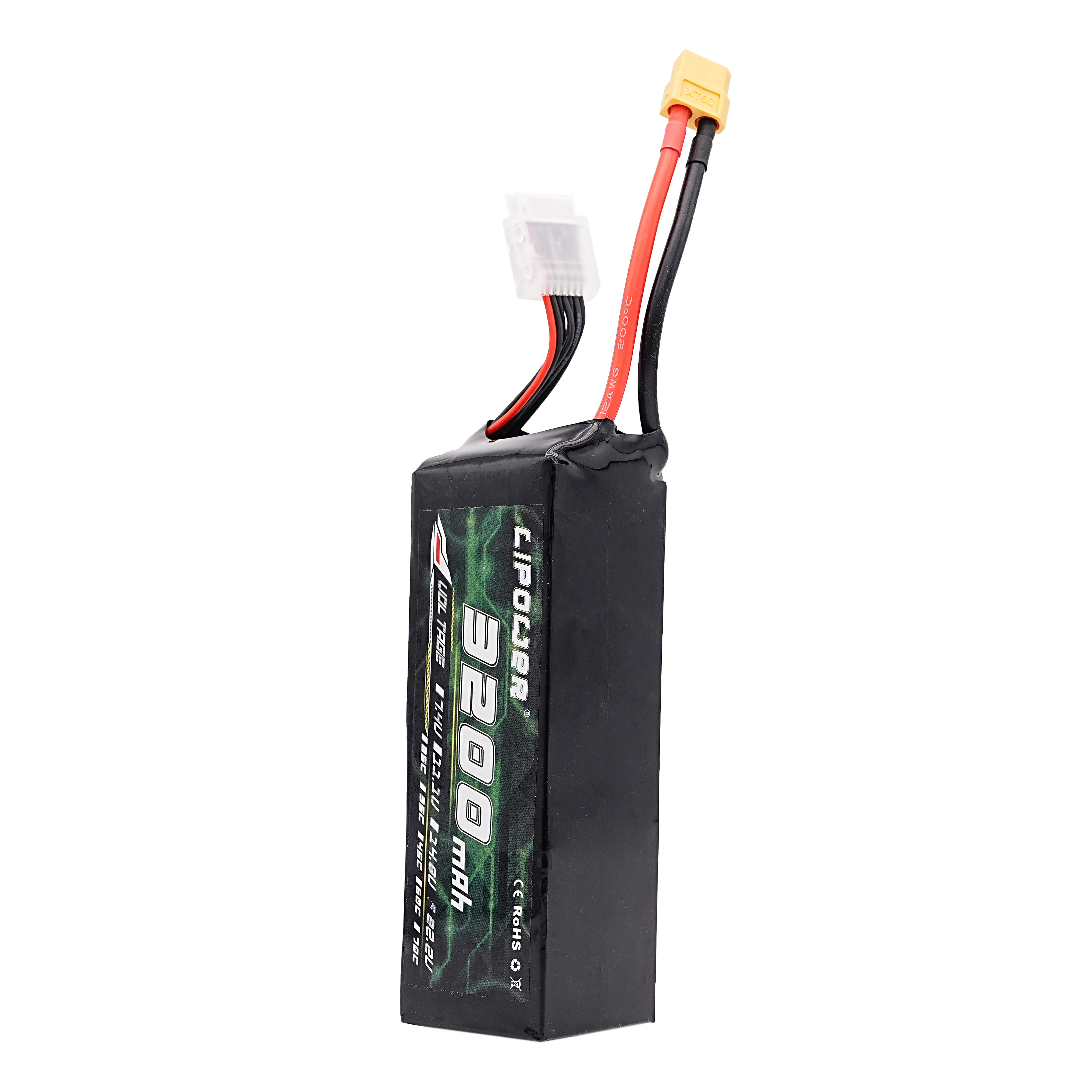 High capacity 3200mAh 22.2V lithium polymer battery pack - lipowbattery