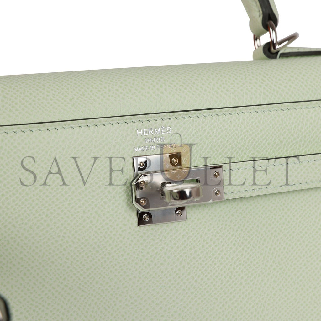HERMES KELLY 25 EPSOM PALLADIUM HARDWARE (25*17*7cm)